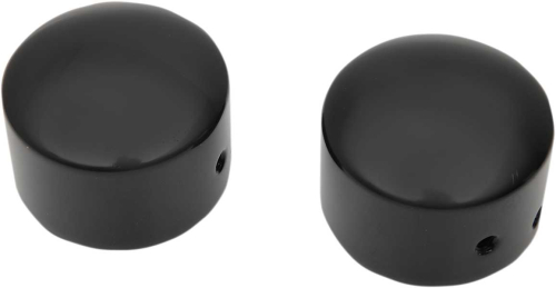 Drag Specialties - Drag Specialties Front Axle Caps - Gloss Black - 0214-1235
