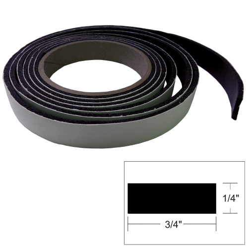 TACO Marine - TACO Hatch Tape - 8'L x ¼"H x ¾"W - Black