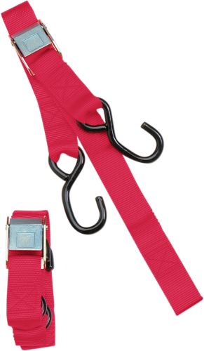 Parts Unlimited - Parts Unlimited Heavy Duty Cam Buckle Tie-Down with Built-In Assist - Red - 3920-0072