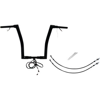 Fat Baggers, Inc. - Fat Baggers, Inc. 1-1/2in. Plug and Play EZ Install Flat Top Handlebar Kit - Black - 601316-B