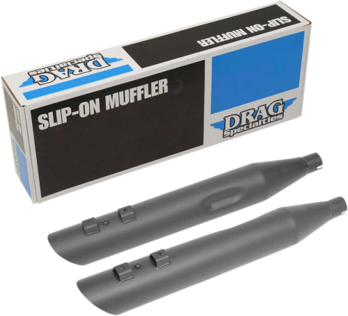Drag Specialties - Drag Specialties Slashdown Slip-On Muffler - 4in. - Matte Black - 1801-1188