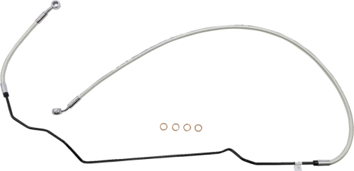 Magnum - Magnum Braided Front Brake Line - +6in. / +8in.  - Sterling Chromite - AS375037