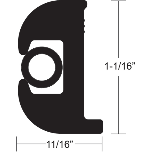 TACO Marine - TACO Flex Vinyl Rub Rail Kit - Black w/Black Insert - 70' - 1-1/16" x 11/16"
