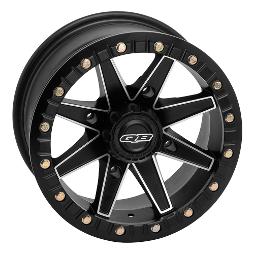 QuadBoss - QuadBoss Boss Lock Wheel - 14x7 - 5+2 Offset - 4/137 - Matte Black with Machined Face - 608530