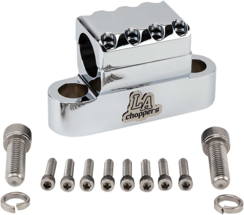 LA Choppers - LA Choppers Clamps for Kage Fighter Handlebars - Chrome - LA-7335-XXC