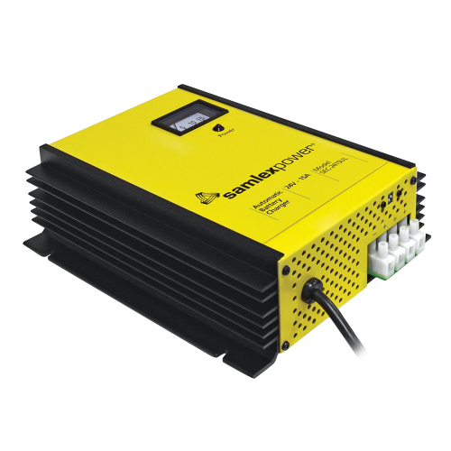 Samlex America - Samlex 15A Battery Charger - 24V - 3-Bank - 3-Stage w/Dip Switch &amp; Lugs