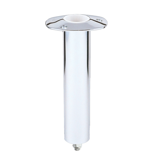 Lee's Tackle - Lee's 0° Stainless Steel Swivel Base Flush Mount Rod Holder 2.25" OD X 10.5" Tube