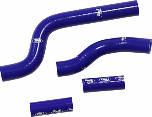 Moose Racing - Moose Racing Race Fit Radiator Hose Kit without Clamps - 4 - Blue - YAM-24-BL