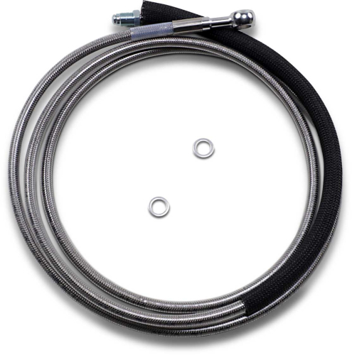 Drag Specialties - Drag Specialties Clear Coated Stainless Steel Hydraulic Clutch Line - +4in. - 0661-0053