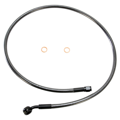 Magnum - Magnum Black Pearl Designer Series ABS Front Upper Brake Line - 10mm., 35deg. Banjo - 34in. - AS47134