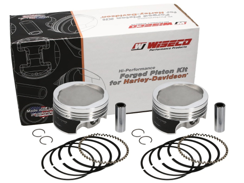 Wiseco - Wiseco Tracker Series Piston Kit (883 to 1200 Overbore) - 3.498in. Bore, 9.5:1 Compression - 40212PS