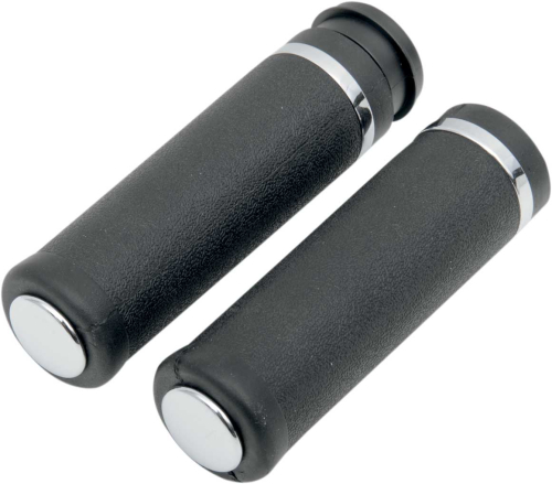 Drag Specialties - Drag Specialties Rubber Grip with Accent Ring and End Caps - H17-0556T