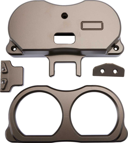 LA Choppers - LA Choppers Dual Gauge Mount for Performance Risers - Bronze - LA-7397-03Z
