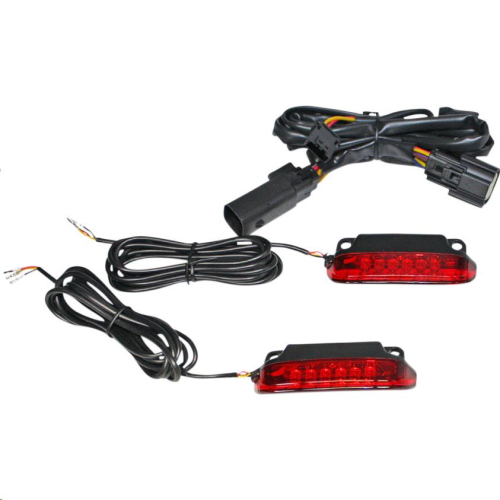 Custom Dynamics - Custom Dynamics LED Saddlebag Rail Light Bars - Red Lens - CD-LR-10-R