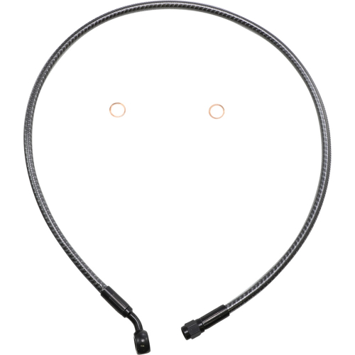 Magnum - Magnum Karbonfibr Designer Series ABS Front Upper Brake Line - 10mm,35deg. Banjo - 31in - 77131