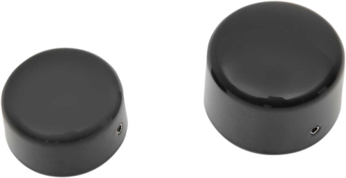 Drag Specialties - Drag Specialties Rear Axle Caps - Gloss Black - 0214-1236