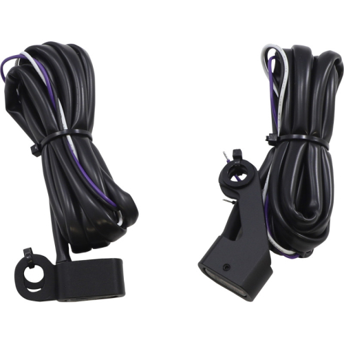 Drag Specialties - Drag Specialties LED Handlebar Marker Lights - Matte Black - Smoke Lens - 2040-2793