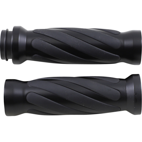 Drag Specialties - Drag Specialties Rubber Insert Grips - Matte Black - 0630-2690