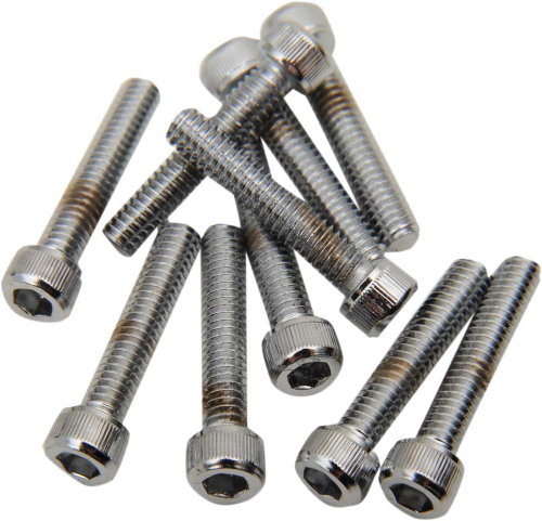 Drag Specialties - Drag Specialties #8 Fine and Coarse-Thread Knurled Socket-Head Bolts - 8-32 x 7/8in. - MPB190