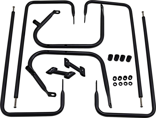 Drag Specialties - Drag Specialties Saddlebag Guard/ Side Rail Kit - Gloss Black - 3501-1250