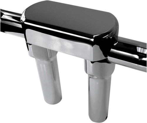 Drag Specialties - Drag Specialties Handlebar Riser/Top Clamp Kit with 1-1/2in. Clamping Area - 6in. Tall - Chrome - 0602-0608