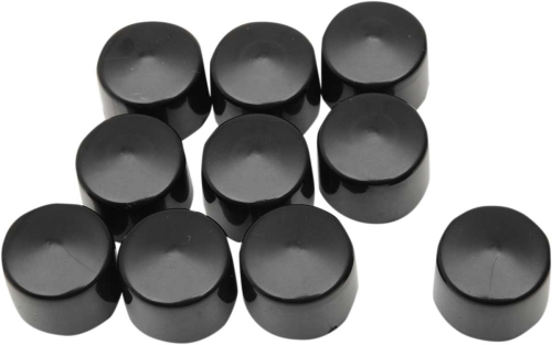 Drag Specialties - Drag Specialties Individual Black Bolt Cover - 1/4in. Hex bolt/ nut (7/16in. wrench size) - 2402-0152