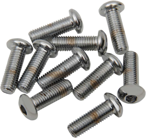 Drag Specialties - Drag Specialties Button-Head Bolts - 1/4in.-28 x 1in. - MPB421