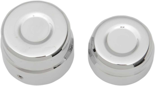 Drag Specialties - Drag Specialties Billet Rear Axle Caps - 1in. - Chrome - 0214-0834