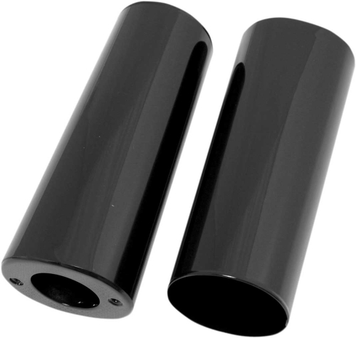 Drag Specialties - Drag Specialties Smooth Fork Slider Covers - +2in. - Gloss Black - 0411-0045