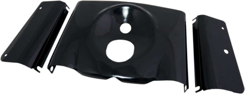 Drag Specialties - Drag Specialties 3-Piece Fork Tins - Smooth - Gloss Black - 0411-0043
