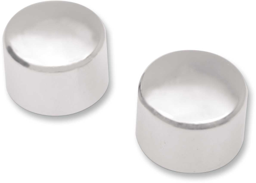 Drag Specialties - Drag Specialties Chrome Axle Caps - Front - 0214-0374