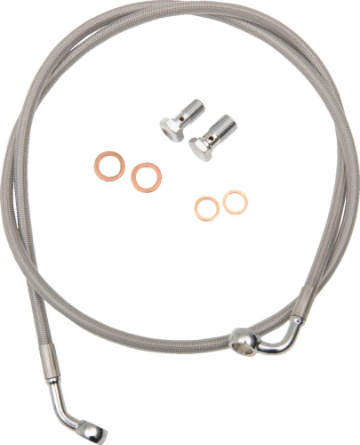 LA Choppers - LA Choppers Stainless Steel Brake Line Kit - 12in.-14in. Ape Hangers - LA-8100B13