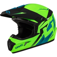 G-Max - G-Max MX-46 Compound Helmet - D3464418 - Matte Hi-vis Green/Black/Blue - 2XL
