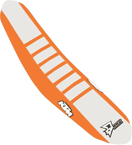 DCOR - DCOR Seat Cover - Orange Sides - White Top with Orange Ribs - 30-30-313