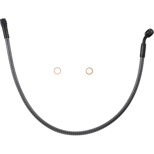 Magnum - Magnum Karbonfibr Designer Series ABS Front Upper Brake Line - 10mmin.,35deg. Banjo - 22in. - AS77122