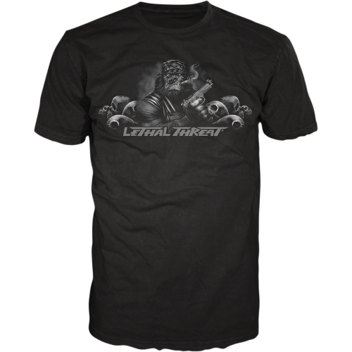 Lethal Threat - Lethal Threat Pistol Packing Gorilla T-Shirt - LT20732L - Black/Gray - Large
