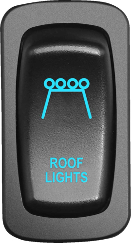Moose Utility - Moose Utility Low Profile Rocker Switch - Roof Light - Blue - RFL-CAR-B