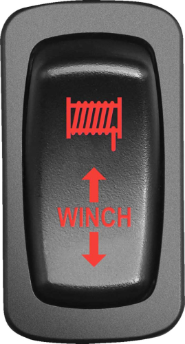 Moose Utility - Moose Utility Low Profile Rocker Switch - Winch - Red - WIN-CAR-R