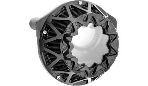 Arlen Ness - Arlen Ness Crossfire Air Cleaner - Black Anodized with Machined Accents - 600-044