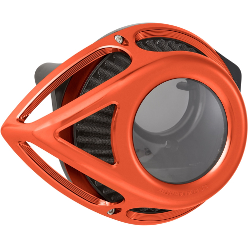 Arlen Ness - Arlen Ness Clear Tear Series Air Cleaner Kit - Orange Anodized - 600-002