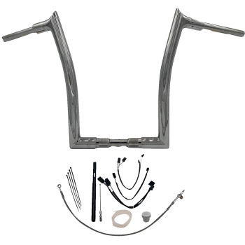 Fat Baggers, Inc. - Fat Baggers, Inc. 1-1/2in. EZ Install Pointed Top Handlebar Kit - Chrome - 819616