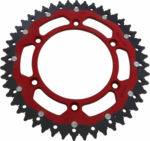 Moose Racing - Moose Racing Dual Rear Sprockets - Red - 48T - 1210-897-48-13X
