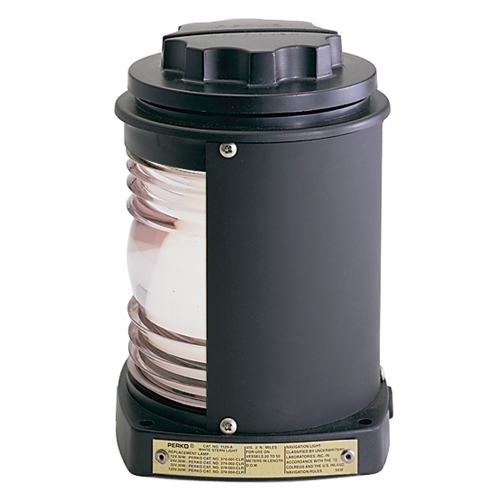Perko - Perko Stern Light - Black Plastic, White light with Gray Tinted Lens