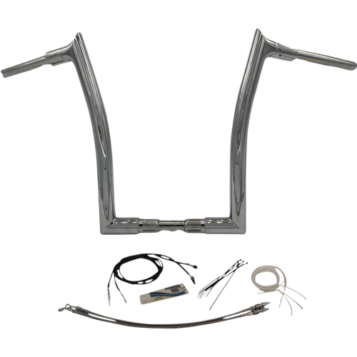Fat Baggers, Inc. - Fat Baggers, Inc. 1-1/2in. EZ Install Pointed Top Handlebar Kit - Chrome - 809616