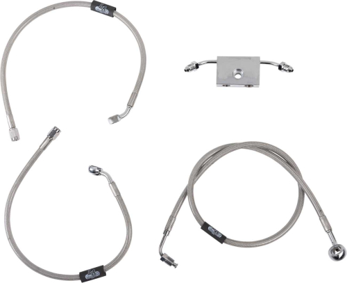 LA Choppers - LA Choppers Stainless Brake Line - 12in. - 14in. Mini Ape Hangers - LA-8154B13