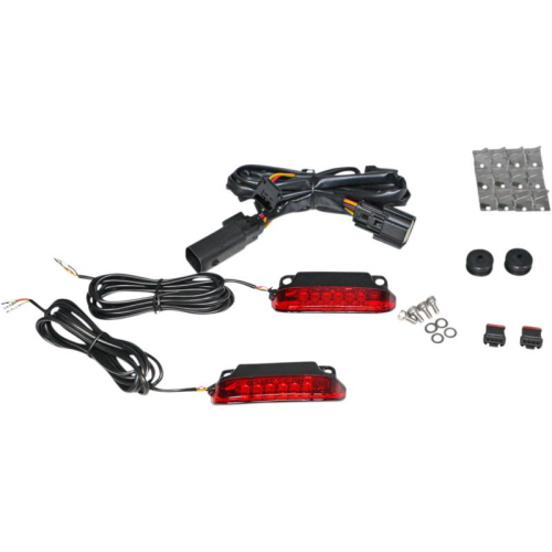 Custom Dynamics - Custom Dynamics LED Saddlebag Rail Light Bars - Red Lens - CD-LR-07-R