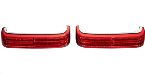 Custom Dynamics - Custom Dynamics Probeam Saddlebag Lights - Chrome/Red Lens - PB-SB-HD-CR
