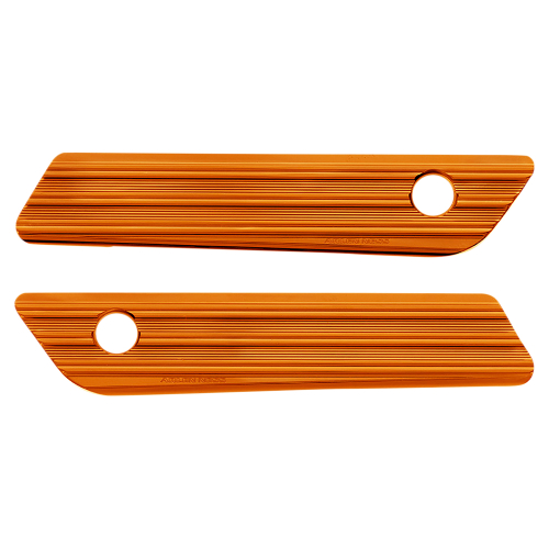 Arlen Ness - Arlen Ness Saddlebag Latch Covers - 10-Gauge - Orange - 03-610