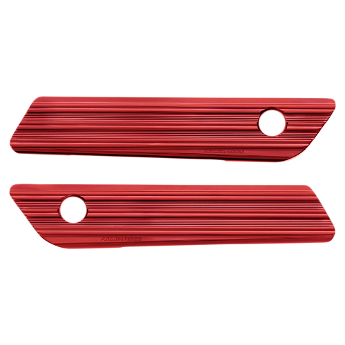 Arlen Ness - Arlen Ness Saddlebag Latch Covers - 10-Gauge - Red - 03-616