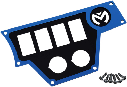 Moose Utility - Moose Utility Large 4 Switch Dash Plate - Right - Blue - 100-4372-PU